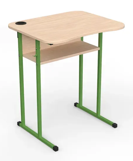 Стіл учнівський з полицею закр. кути №6 МФ Вересень